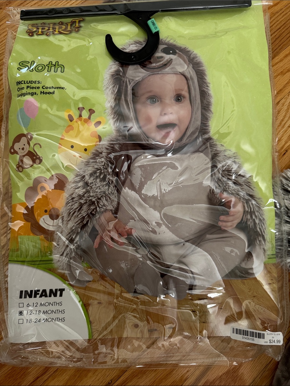 Sloth Infant Costume : 12-18mo